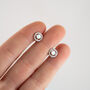 Crystal Framed Opal Stud Earrings, thumbnail 2 of 9