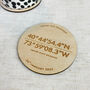 Personalised Coordinates Round Coaster, thumbnail 3 of 6