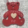 1st Christmas Teddy Personalised Decoration, thumbnail 2 of 8