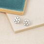 Sterling Silver Snowflake Stud Earrings, thumbnail 3 of 8