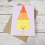 Cute Rocket Ice Lolly Greetings Card Retro Ice Cream, thumbnail 1 of 4