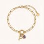 Charm Builder™ Gold Paperclip Chain Clasp Charm Bracelet, thumbnail 4 of 12