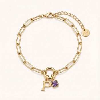 Charm Builder™ Gold Paperclip Chain Clasp Charm Bracelet, 4 of 12