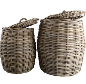 Lidded Wicker Laundry Basket, 4 of 4