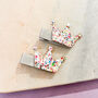 Princess Glitter Crown Hair Clip Set, thumbnail 1 of 2