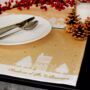 Christmas Table Place Mats Gold Village Four Pack, thumbnail 2 of 4