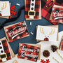 Red Gingham Foil Christmas Card Pack, thumbnail 1 of 5