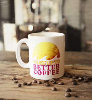 'Wake Up To Better Coffee' Mug And Coffee Gift Set, 4 of 5