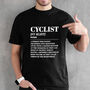 Cyclist Funny Dictionary Meaning Definition Unisex T Shirt, thumbnail 3 of 3