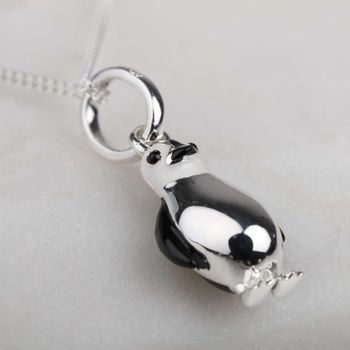 Personalised Solid Silver Penguin Necklace, 5 of 6