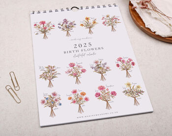 2025 Floral Birth Month Calendar For The Wall, 2 of 6