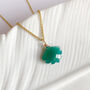 Green Onyx Crystal Fan Necklace, thumbnail 4 of 6