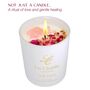 Aromatherapy Rose Soy Candle With Rose Quartz Crystals, thumbnail 2 of 12