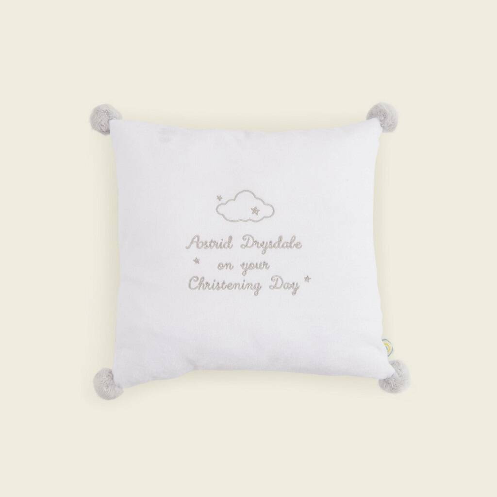 Personalised On Your Christening Day Cushion, 1 of 4