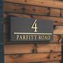 Personalised House Sign With Parallel Line, thumbnail 4 of 9