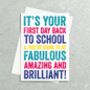 Back To School Positivity Message Greeting Card, thumbnail 1 of 2