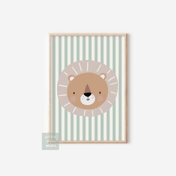 Childrens Personalised Bright Safari Themed Print Set, 3 of 6