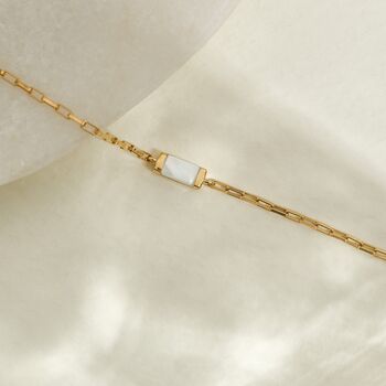 Darcy Pearl Pendant Gold Bracelet, 3 of 6