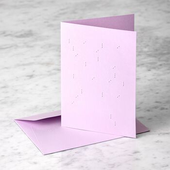 Braille Greeting Card | Lili | Lilac, 2 of 2