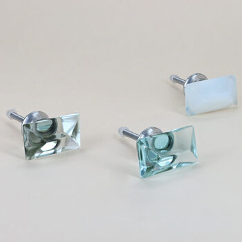 G Decor Javier Crystal Rectangular Glass Pull Knobs, 2 of 6