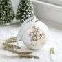 White And Gold Luxury Ceramic Bauble, thumbnail 1 of 2