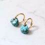 Turquoise Teardrop December Birthstone Earrings, thumbnail 3 of 5