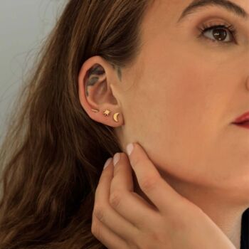 Rayo 14k Gold Vermeil Stud Earrings, 4 of 5