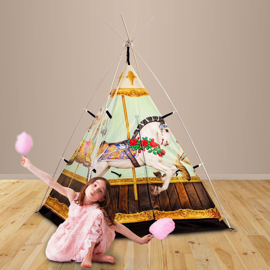 Hold Your Horses Personalised Carousel Play Teepee, 1 of 6
