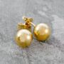Ball Stud Rose/Gold Plated Drop Earring Jacket, thumbnail 2 of 5
