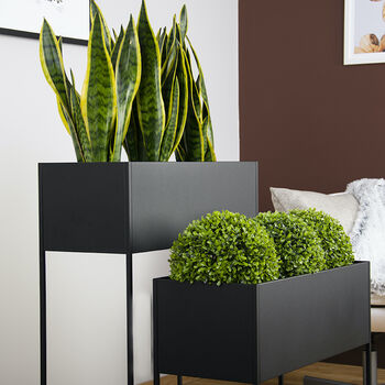 Long Planter On Stand U60 Black, 3 of 6