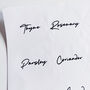 Small Round White Script Waterproof Personalised Labels, thumbnail 8 of 10
