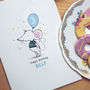 Personalised Mouse Balloon Age Birthday Card, thumbnail 1 of 6