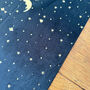 Cosmic Spirit Moons Table Runner Black And Gold Velvet 28cmx3m, thumbnail 3 of 3