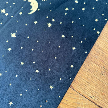 Cosmic Spirit Moons Table Runner Black And Gold Velvet 28cmx3m, 3 of 3