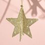 Gold Glitter 3D Star Decoration, thumbnail 1 of 2