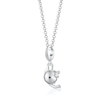 Teapot Charm Necklace, Sterling Silver Or Gold Plated, 4 of 9