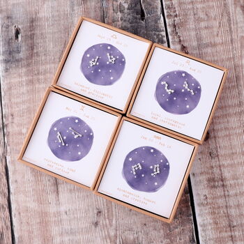 Star Sign Constellation Earrings Studs, 7 of 10