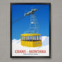 Crans Montana Ski Resort Poster, thumbnail 1 of 6