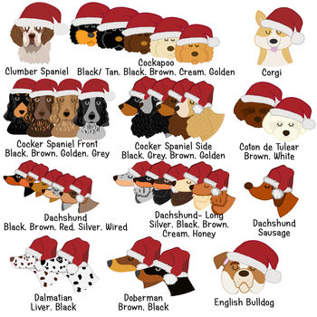 Personalised Dog Christmas Decoration Santa Hat, 5 of 12