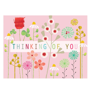 Mini Floral Thinking Of You Card, 2 of 4