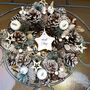 Personalised Frosted Pinecone And Star Wreath, thumbnail 1 of 3