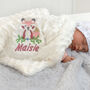 Personalised Embroidered Fox Baby Blanket With Name, thumbnail 3 of 10