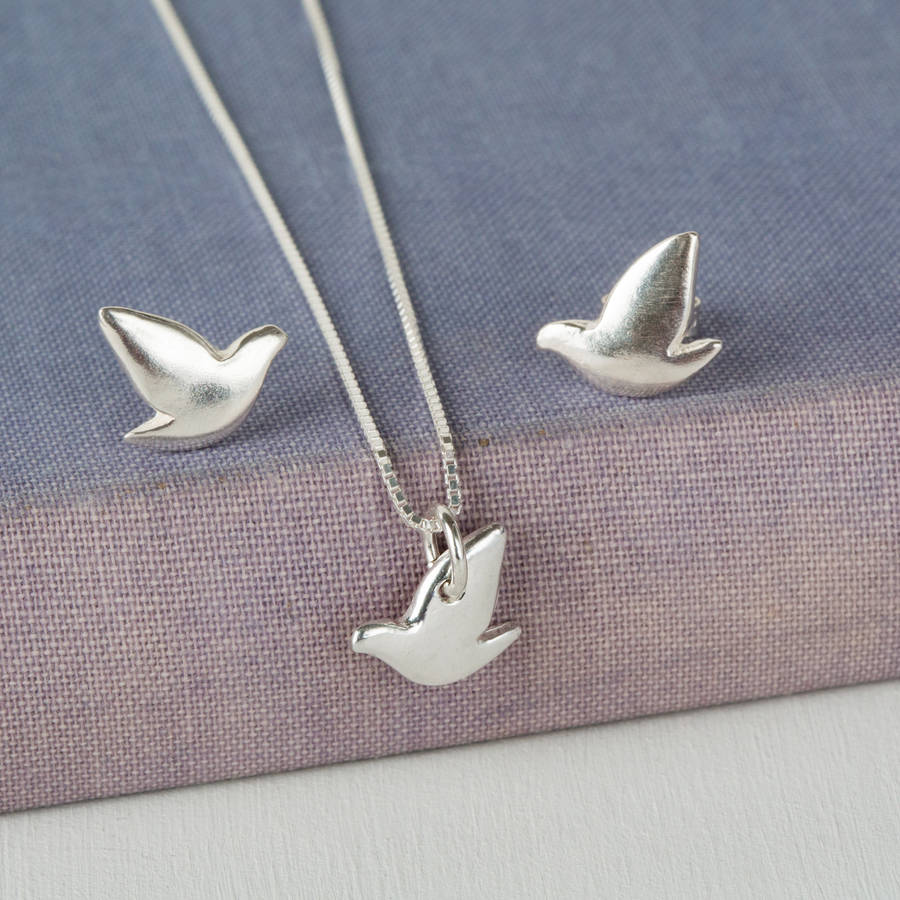 Sterling Silver Dove Stud Earrings By Jenny Grace Jewellery ...