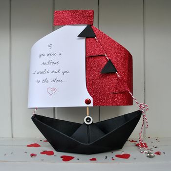 Valentine's Personalised Sailing Boat Card Gift, 4 of 10