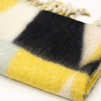 Hand Felted Chunky Colour Block Stripe Scarf, 7 of 11