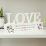 Personalised Wild Flowers Love Ornament, thumbnail 1 of 5