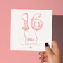 Personalised 16th Birthday Card Her, thumbnail 4 of 5