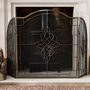 Elegant Antique Style Mesh Fire Screen, thumbnail 1 of 7