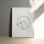 Cosy Hound Sleeping Sighthound Art, thumbnail 1 of 4
