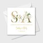 Personalised Wedding Day Card Gold And White Floral, thumbnail 2 of 2
